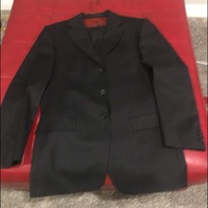 Hugo Boss suit black stripe